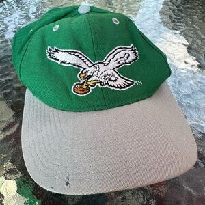 Vintage Philadelphia Eagles Starter Hat 7 1/4 Wool Fitted Green Gray The Natural